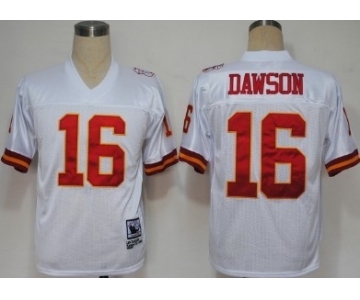 Kansas City Chiefs #16 Len Dawson White Throwback Jersey