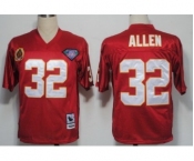 Kansas City Chiefs #32 Marcus Allen Red 75TH Throwback Jersey