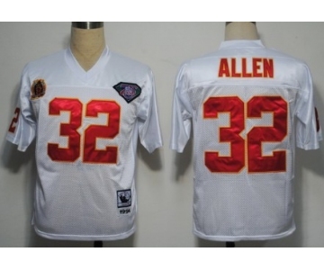 Kansas City Chiefs #32 Marcus Allen White 75TH Throwback Jersey