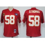 Kansas City Chiefs #58 Derrick Thomas Red 75TH Throwback Jersey