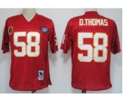 Kansas City Chiefs #58 Derrick Thomas Red 75TH Throwback Jersey