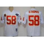 Kansas City Chiefs #58 Derrick Thomas White 75TH Throwback Jersey