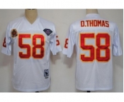 Kansas City Chiefs #58 Derrick Thomas White 75TH Throwback Jersey