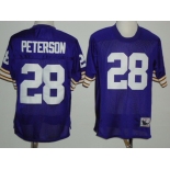 Minnesota Vikings #28 Adrian Peterson Purple Throwback Jersey