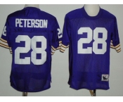 Minnesota Vikings #28 Adrian Peterson Purple Throwback Jersey