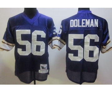 Minnesota Vikings #56 Chris Doleman Purple Throwback Jersey