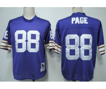 Minnesota Vikings #88 Alan Page Purple Throwback Jersey