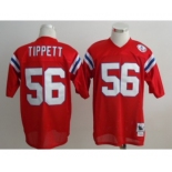 New England Patriots #56 Andre Tippett Red Throwback Jersey