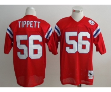 New England Patriots #56 Andre Tippett Red Throwback Jersey