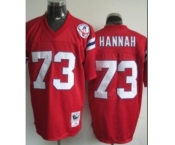 New England Patriots #73 John Hannah Red Throwback Jersey