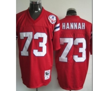 New England Patriots #73 John Hannah Red Throwback Jersey