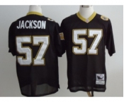 New Orleans Saints #57 Rickey Jackson Black Throwback Jersey