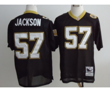 New Orleans Saints #57 Rickey Jackson Black Throwback Jersey