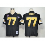 New Orleans Saints #77 Willie Roaf Hall of Fame Black Throwback Jersey