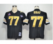 New Orleans Saints #77 Willie Roaf Hall of Fame Black Throwback Jersey