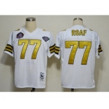 New Orleans Saints #77 Willie Roaf Hall of Fame White Throwback Jersey