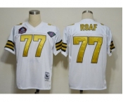 New Orleans Saints #77 Willie Roaf Hall of Fame White Throwback Jersey