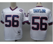 New York Giants #56 Lawrence Taylor White Throwback Jersey