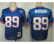 New York Giants #89 Mark Bavaro Blue Throwback Jersey