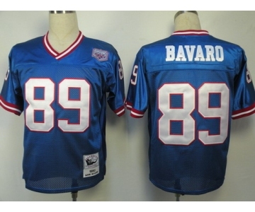 New York Giants #89 Mark Bavaro Blue Throwback Jersey