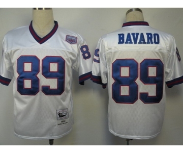 New York Giants #89 Mark Bavaro White Throwback Jersey