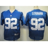 Reebok New York Giants #92 Michael Strahan Blue Jersey