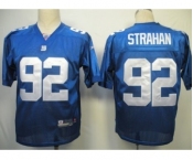 Reebok New York Giants #92 Michael Strahan Blue Jersey