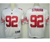 Reebok New York Giants #92 Michael Strahan White Jersey