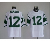 New York Jets #12 Joe Namath White Throwback Jersey