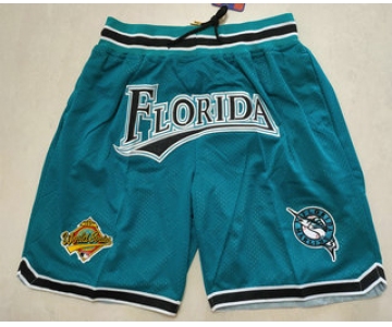 Men's Florida Marlins Green Just Don Swingman Shorts