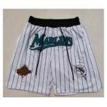 Men's Florida Marlins White Just Don Swingman Shorts