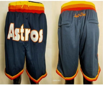 Men's Houston Astros Navy Blue Just Don Shorts Swingman Shorts