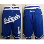 Men's Los Angeles Dodgers Blue Just Don Shorts Swingman Shorts