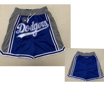 Men's Los Angeles Dodgers Blue With Grey Dodgers Just Don Shorts Swingman Shorts