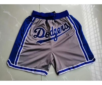 Men's Los Angeles Dodgers Just Don 2020 Gray Shorts