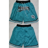 Men's Miami Marlins Blue Shorts (Run Small)