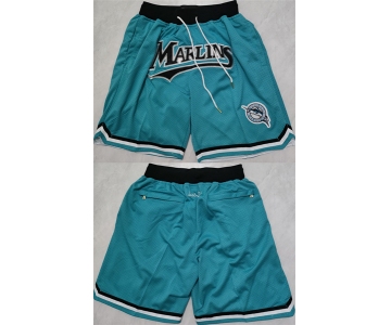 Men's Miami Marlins Blue Shorts (Run Small)