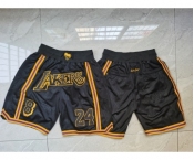 Lakers Teams Black 8 & 24 Just Don With Pocket Swingman Shorts