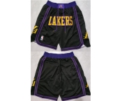 Los Angeles Lakers Black Shorts (Run Small)