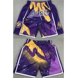 Los Angeles Lakers Purple Shorts (Run Small)