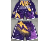 Los Angeles Lakers Purple Shorts (Run Small)