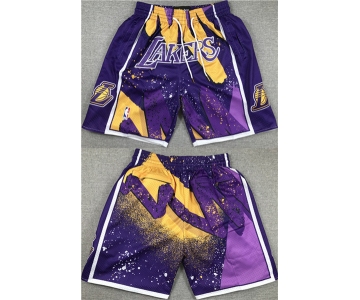 Los Angeles Lakers Purple Shorts (Run Small)