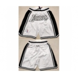 Men Los Angeles Lakers White Shorts Run Small