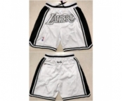 Men Los Angeles Lakers White Shorts Run Small