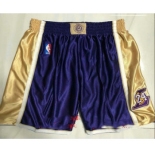 Men's Los Angeles Lakers #8 #24 Kobe Bryant Purple 1996-2016 The Hall of Fame Throwback Shorts