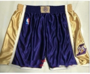 Men's Los Angeles Lakers #8 #24 Kobe Bryant Purple 1996-2016 The Hall of Fame Throwback Shorts