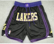 Men's Los Angeles Lakers Black 2023 City Icon Swingman Shorts