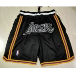 Men's Los Angeles Lakers Black MVP Just Don Swingman Throwback Shorts