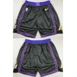 Men's Los Angeles Lakers Black Shorts (Run Small)