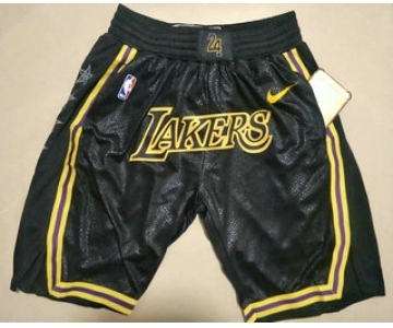 Men's Los Angeles Lakers Black With Lakers 2020 Nike City Edition Stitched Shorts